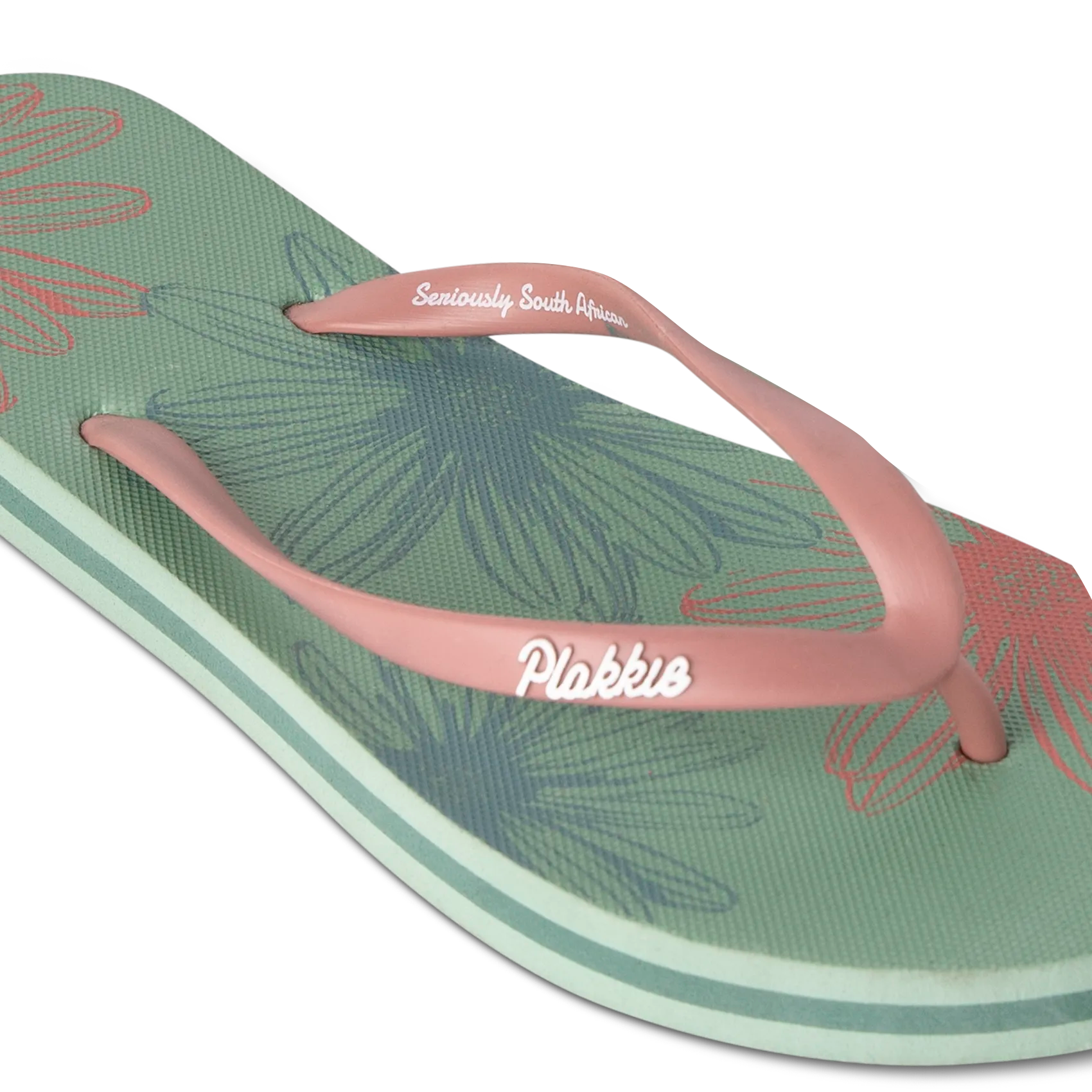 Plakkie Women's Victoria (Green and Dusty Pink)