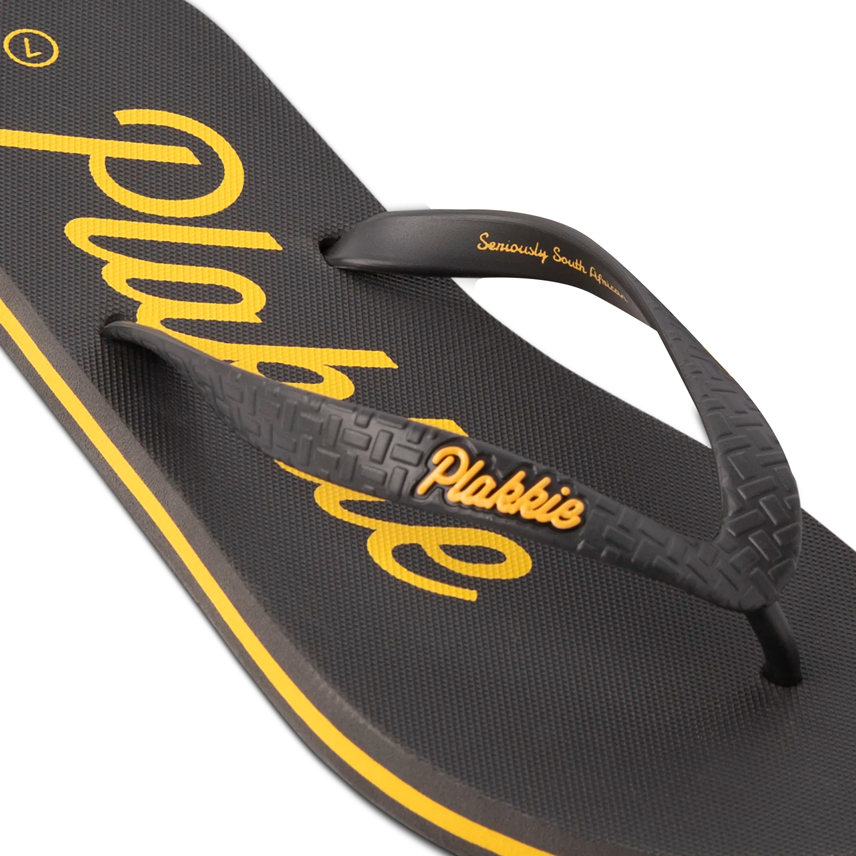 Plakkie Ushaka (Charcoal and Yellow)