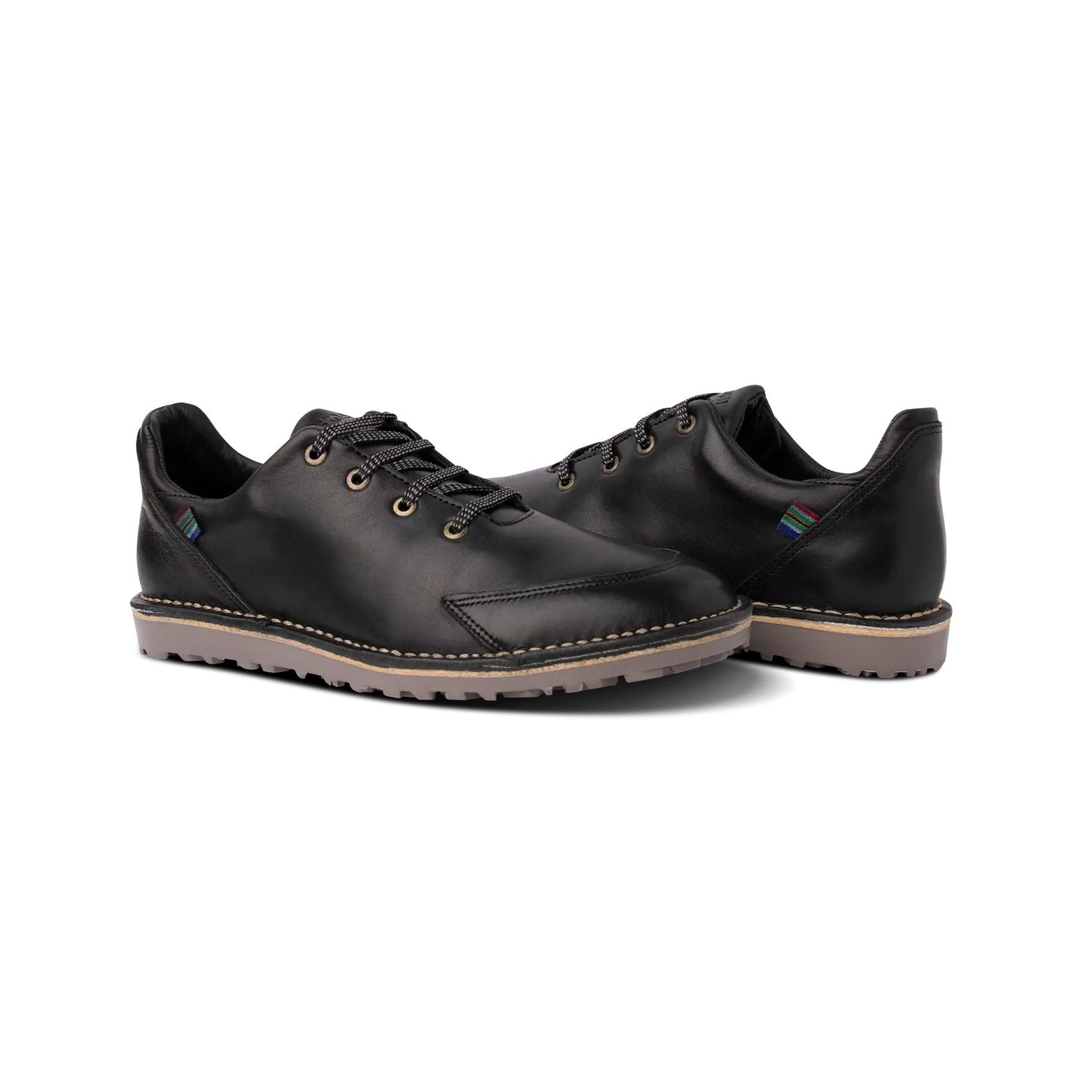 Veldskoen Birdie Golf Shoe (Black Leather with Grey Sole)