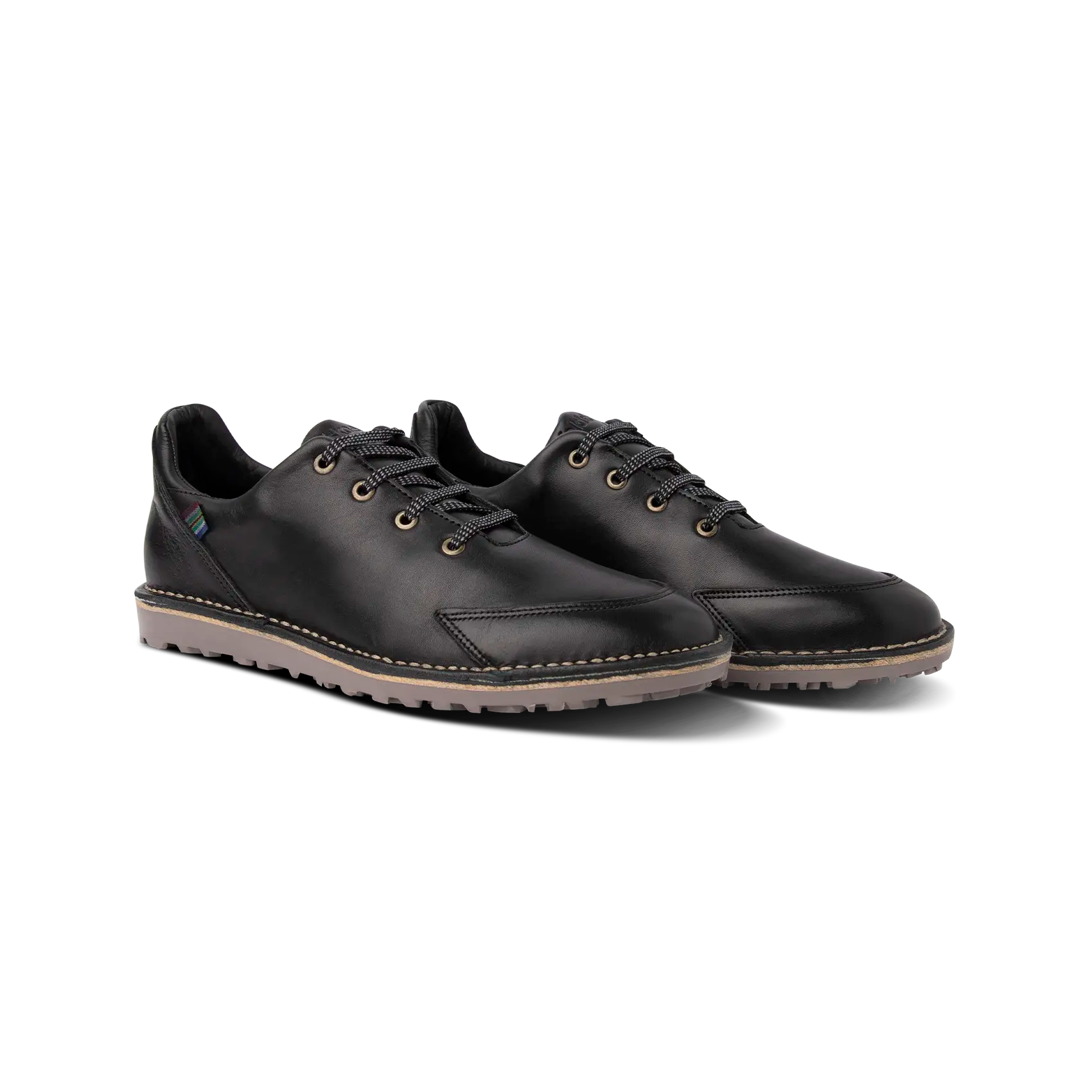 Veldskoen Birdie Golf Shoe (Black Leather with Grey Sole)