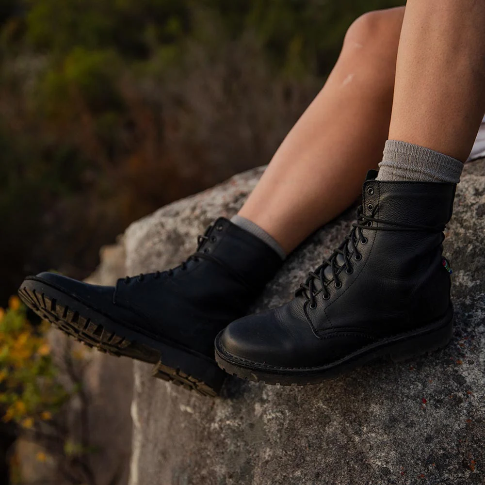 The Veldskoen MoveMe Ranger Boot (Black Leather with Black Sole)